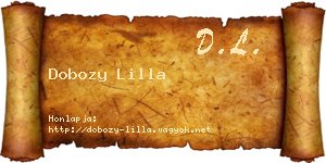 Dobozy Lilla névjegykártya